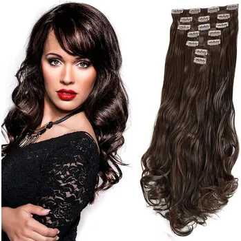 Příčesek Clip in sada STANDARD vlnitá - odstín 4