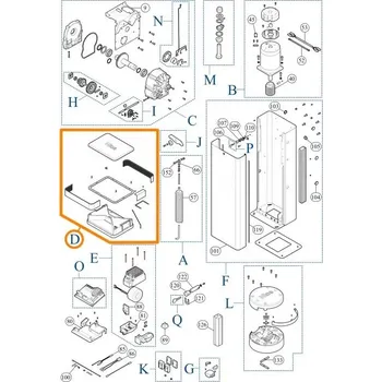 Pohon brány Nice SPAMG095A00 horní kryt pro vjezdové závory Nice M3BAR, M3BARI, M5BAR, M5BARI, M7BAR, M7BARI