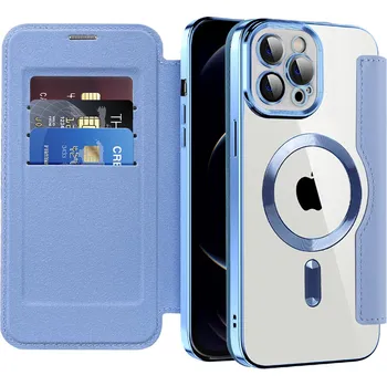 Pouzdro na mobilní telefon Techsuit - Pouzdro SmartMag Book - iPhone 12 Pro Max - světle modré