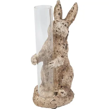 Velikonoční dekorace Váza Bozo L šedá, 20 cm