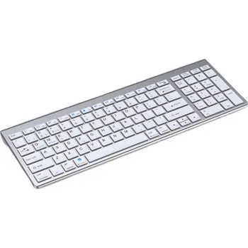 Klávesnice Bezdrátová Bluetooth klávesnice s numerickou částí - stříbrná