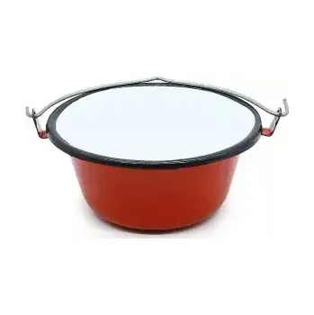 Outdoor vaření Kotlík servírovací smaltovaný 0,8 L červený/bílý BaB