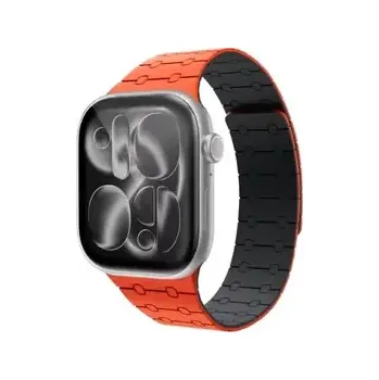 Řemínek na hodinky Epico Magnetic+ Silicone magnetický řemínek pro Apple Watch SE (40mm)/Series 1-11 (38/40/41/42mm) oranžová (63318101800003)