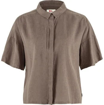 Dámská košile košile dámská letní FJÄLLRÄVEN Övik Hemp Camp Shirt SS W Suede Brown - XL