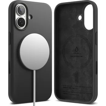 Telefonní příslušenství Ringke - Silikonový magnetický MagSafe - iPhone 17 - černý