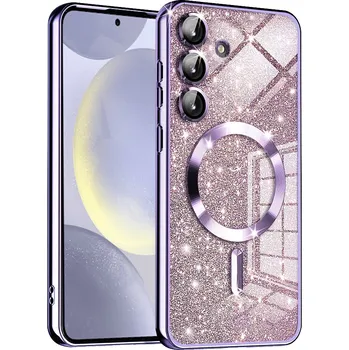 Techsuit - Luxusní třpytivý MagSafe - Samsung Galaxy S24 - světle fialový