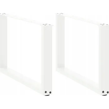 Konferenční stolek Nohy konferenčního stolku, 2 ks , bílé, 70x(42-43) cm, ocel