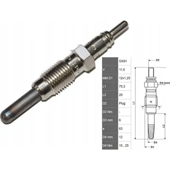 Zapalovací a žhavicí svíčka Žhavicí svíčka, elektrický přihřívač Fast FT82728