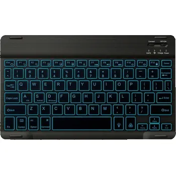 Klávesnice Bezdrátová Bluetooth podsvícená klávesnice - černá