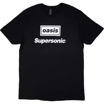 Pánské tričko Oasis Tričko Supersonic Title Unisex Black 2XL