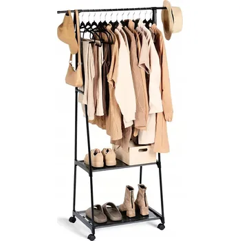 Věšák Stojací věšák kovový Vilde černý