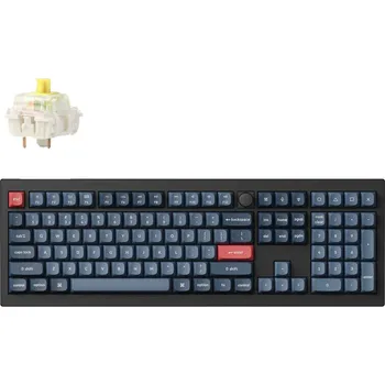 Keychron V6 Max Swappable RGB Backlight Banana Switch - Black - Knob Version, US V6M-D4