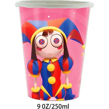 Narozeninová party dekorace s motivem The Amazing Digital Circus Varianta: papírové kelímky - 10 ks