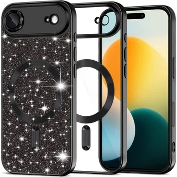 Pouzdro na mobilní telefon Techsuit - Luxusní třpytivý MagSafe - iPhone 17 Air - černý