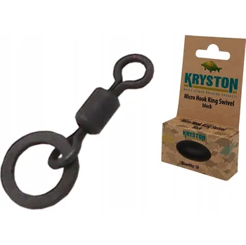 KRYSTON - Micro Hook Ring Swivel / Mini obratlík s kroužkem 10 Ks