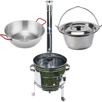 kotlíky Kotlíkový set Párty Echo 2 v 1 nerez 1,2 LUX 31 cm hluboká pánev