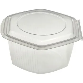 Jednorázové nádobí Miska PP s víčkem 1000ml šestiboká - 300 ks