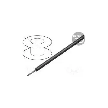 elektrický kabel Vodič HookUp Wire PVC lanko Cu 24AWG černá PVC 600V 30,5m