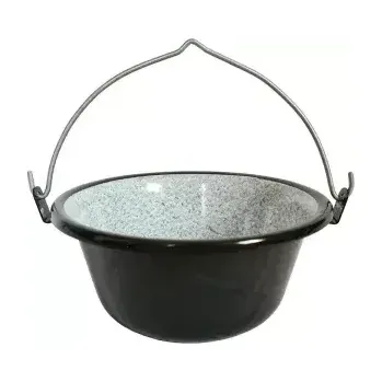 Outdoor vaření Kotlík servírovací smaltovaný 0,8 L černý/mramor BaB