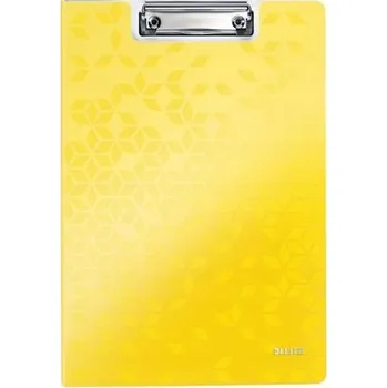 Desky s klipem a obalem Leitz WOW žlutá metalíza