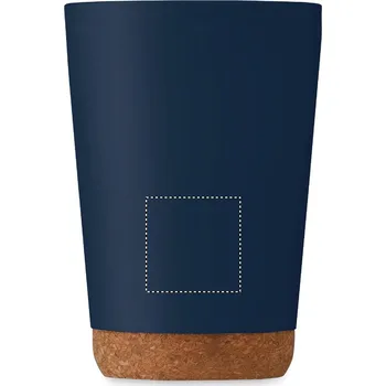 Jednorázové nádobí Dvoustěnný pohárek 300 ml TAMPONOVÝ TISK (MAX. 1 BARVA, 30X30MM) 1 barva 100 BACK LOWER