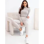 Dámské legíny s vysokým pasem béžové Barva: Béžová, Velikost: M