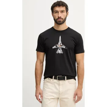 Pánské tričko Bavlněné tričko Alpha Industries Air Force Sketch 266548 černá 99X, vel. XXXL