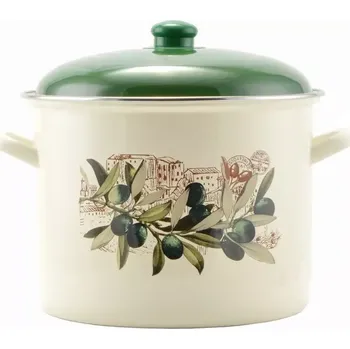 Hrnec Hrnec s poklicí bílý oliva 20 cm 5,2 L