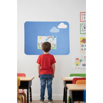 Kancelářský nábytek VYLEN s.r.o. Barevná nástěnka s mráčky 81 Světle šedá