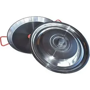 Pánev Pánev Paella leštěná ocel 36 cm s nerezovou poklicí