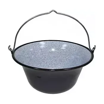 Outdoor vaření Kotlík servírovací smaltovaný 0,8 l černý/mramor
