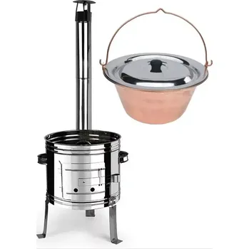 kotlíky Kotlíkový set Párty Echo měď 42 cm s poklicí