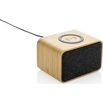 Bluetooth reproduktor Bezdrátový reproduktor s 5W Qi z FSC bambusu a RCS rplastu - Barva Hnědá