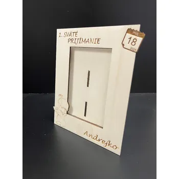 Fotorámeček Dřevěný fotorámeček - První svaté přijímání