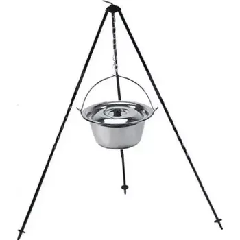 Outdoor vaření Souprava trojnožka 1 m + kotlík s poklicí 10 l nerez