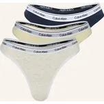 Calvin Klein 3ks Balení Tanga Icon Logo, tmavě žlutá / světle...