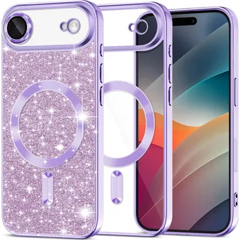 Pouzdro na mobilní telefon Techsuit - Luxusní třpytivý MagSafe - iPhone 17 Air - světle fialový