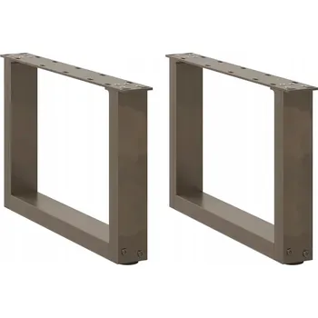 Konferenční stolek Nohy ke konferenčnímu stolku, 2 ks, přírodní ocel, 50x(30-31) cm