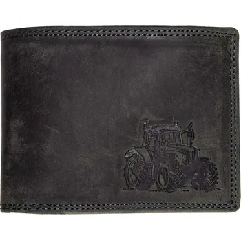 Peněženka HL Luxusní kožená peněženka s traktorem - černá