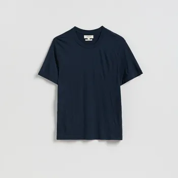 Reserved - Úzké tričko slim z merino vlny - tmavomodrá - 991IR-59X - 991IR-59X-S