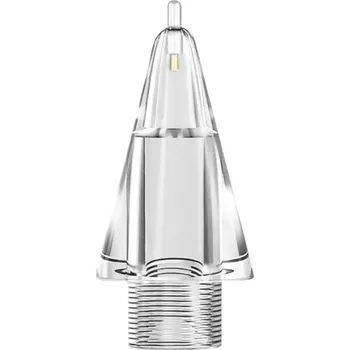 Transparentní náhradní hrot se stříbrnou špičkou pro Apple Pencil 1 / 2 - styl 7.0 - čirý