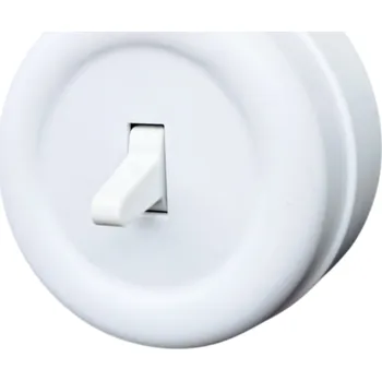 vypínač LOFT vypínač číslo 1 bílá na povrch plast kulaté H3-R110M/W