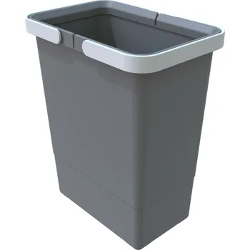 Odpadkový koš Odpadkový koš Elletipi Plastový koš s rukojeťmi SMALL, 6 L, šedý, 28 x 15 x 22,5 cm