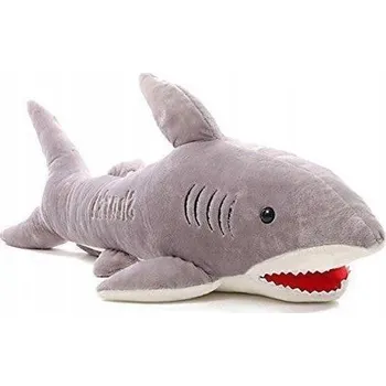 plyšák PLYŠOVÁ HRAČKA VELKÝ ŽRALOK ŠEDÝ PLYŠOVÁ HRAČKA 130 CM PLYŠÁK PLYŠOVÝ MAZLÍČEK PŘÍTULNÍČEK