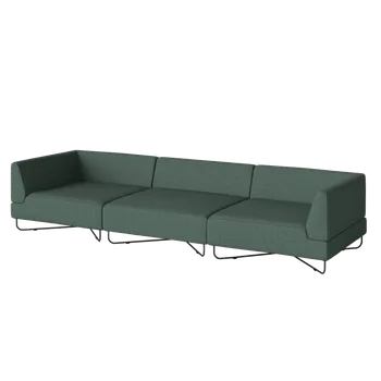 Sedací souprava Orlando, Čalounění Nantes blue grey, Podnož Černá