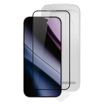 Sklo Epico Hero 3D DF iPhone 15 Pro Max, Ultra-široké krytí s jednokrokovým aplikátorem proti prachu čirá