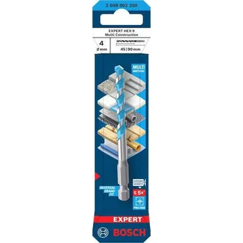 Vrták Bosch Vrták EXPERT HEX-9 Multi Construction, 4 × 45 × 90 mm Professional (2608902250)