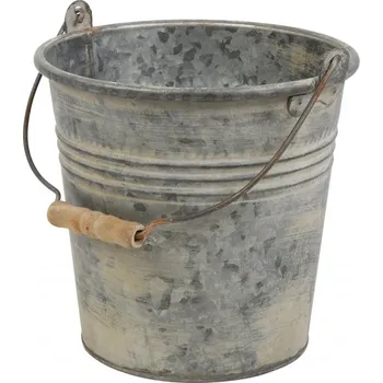 Květináč Kovový kbelík Lena S, 19,5 cm