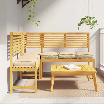 Polštář vidaXL Polštář 6 pcs Béžová 40 x 40 x 8 cm Oxford látka [42001601]