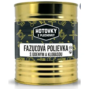 Hotové jídlo Hotovky z plechovky Fazolová polévka s uzeným masem a klobásou 800 ml